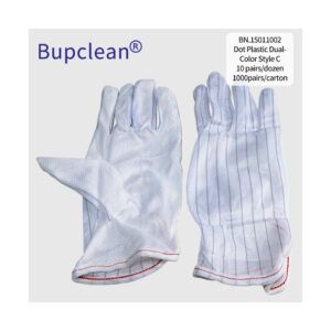Dot Plastic Dual-Color ESD Gloves