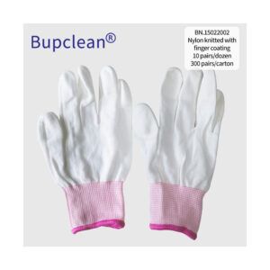 Nylon Knitted Gloves with Finger Coating – 10 Pairs per Dozen