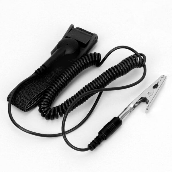 Replacement ESD Ground Cord – 1 MΩ Resistor, Coiled or Straight, 4mm Snap