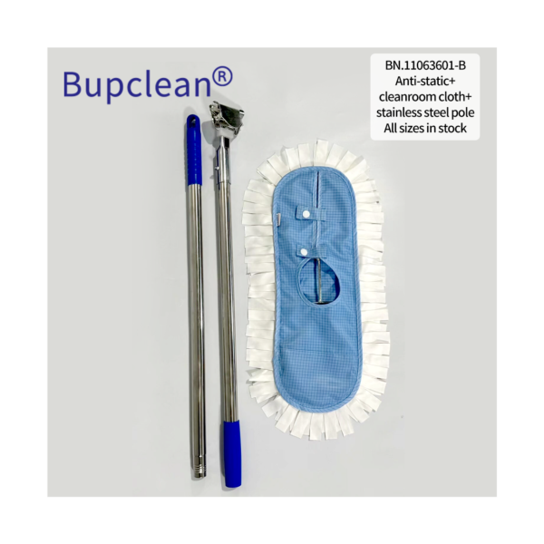 Anti‑static Cleanroom Cloth with Stainless Steel Pole