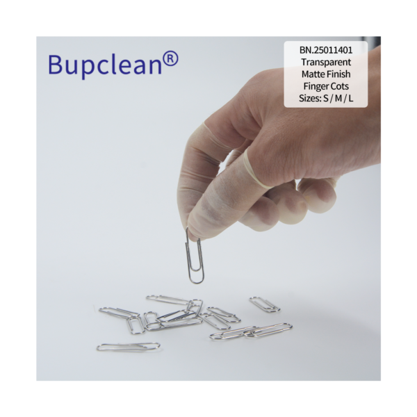 Bupclean® Transparent Matte Finish Finger Cots