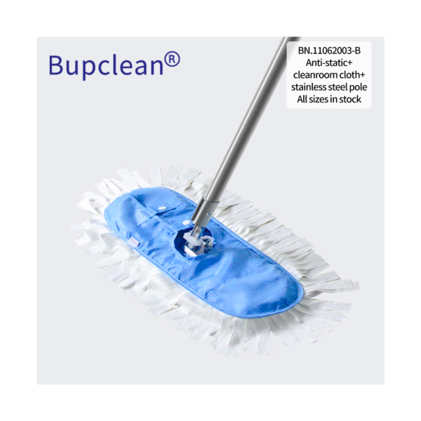 Bupclean® Anti‑static Cleanroom Mop – Stainless Steel Handle